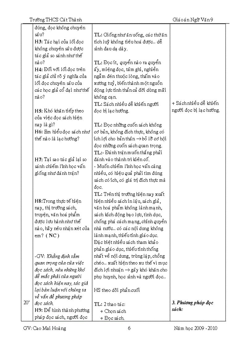 image for page GA ngữ văn 9 hk2 4 cột