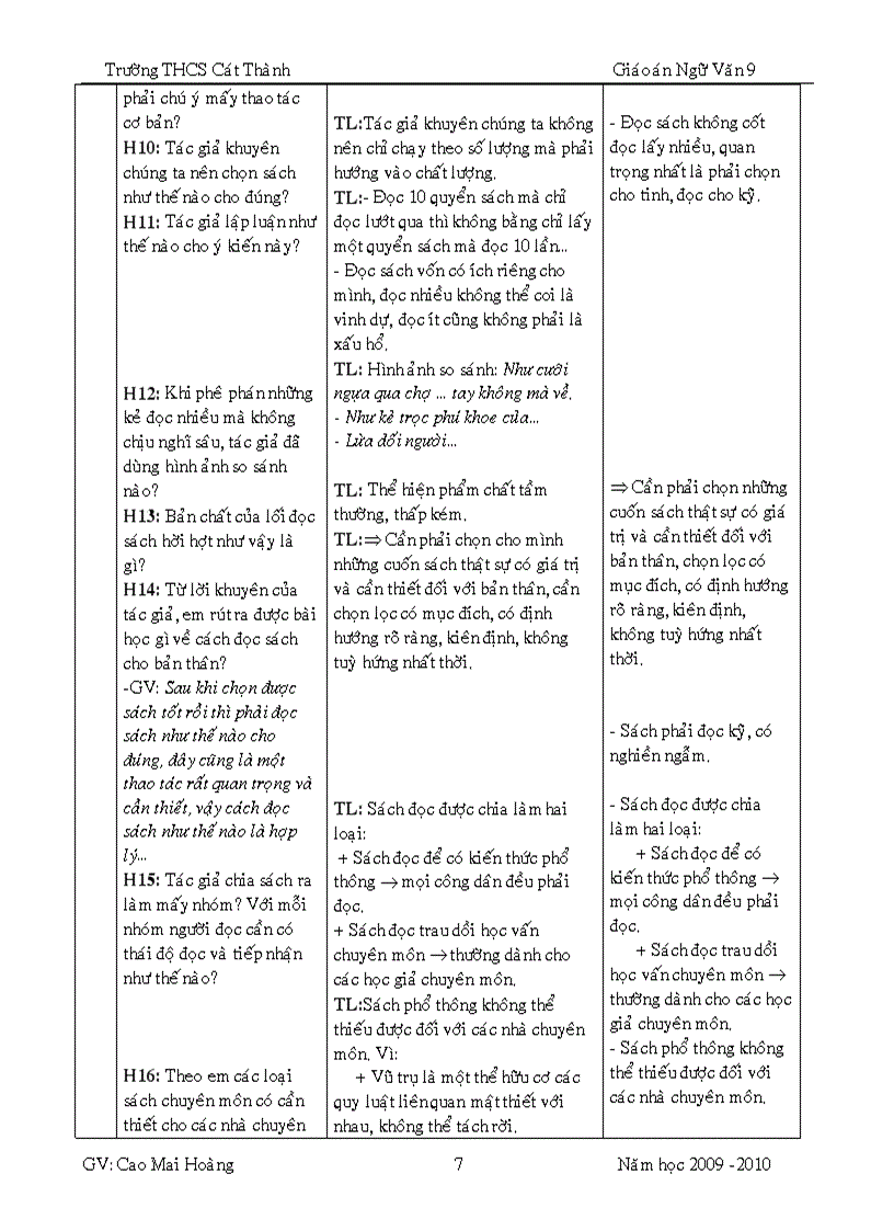 image for page GA ngữ văn 9 hk2 4 cột