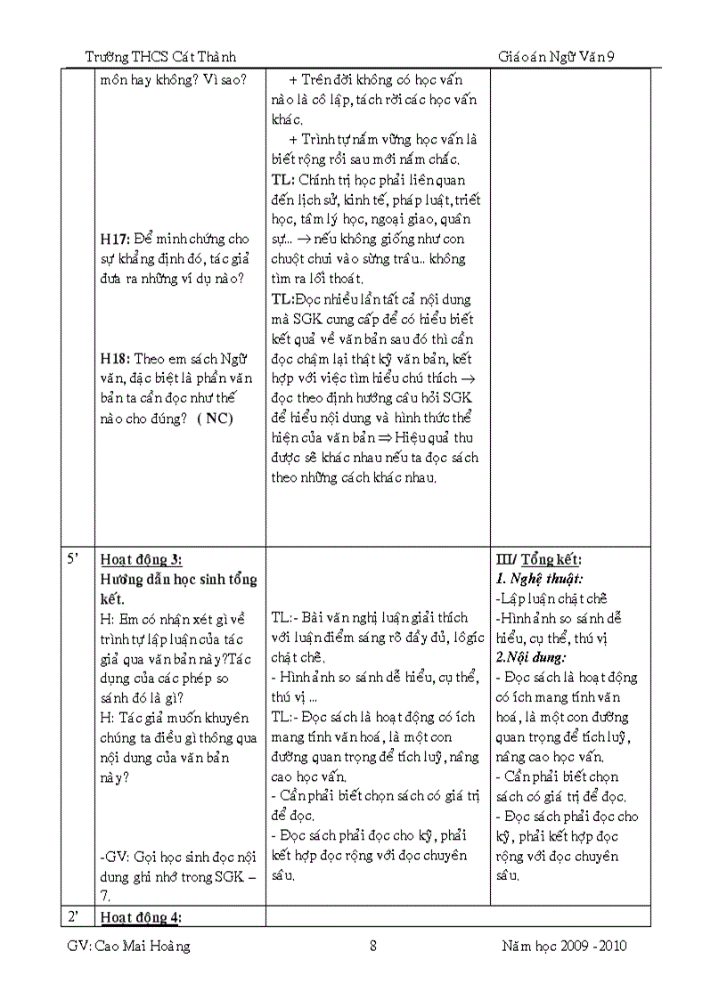 image for page GA ngữ văn 9 hk2 4 cột