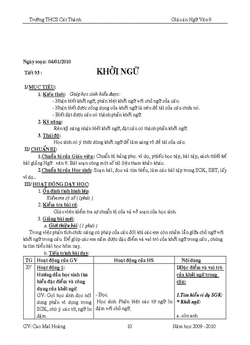 image for page GA ngữ văn 9 hk2 4 cột