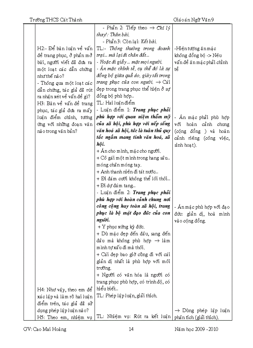 image for page GA ngữ văn 9 hk2 4 cột