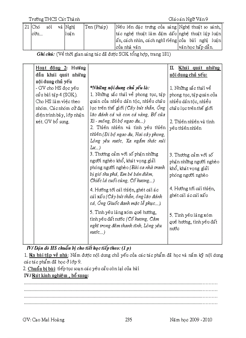 image for page GA ngữ văn 9 hk2 4 cột