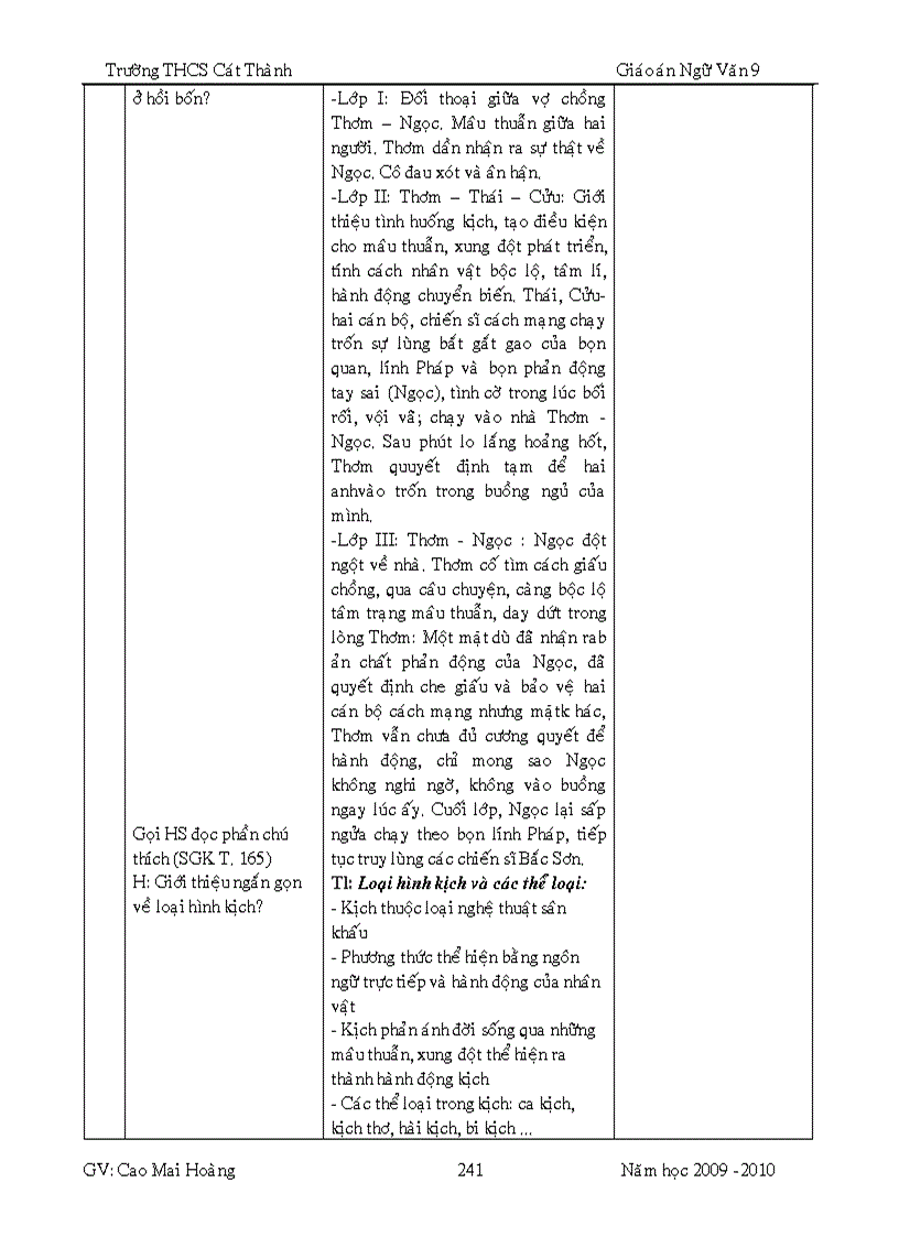 image for page GA ngữ văn 9 hk2 4 cột