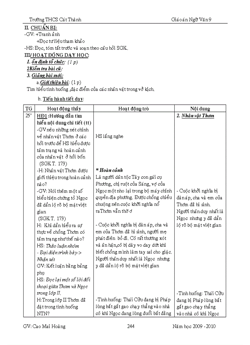 image for page GA ngữ văn 9 hk2 4 cột