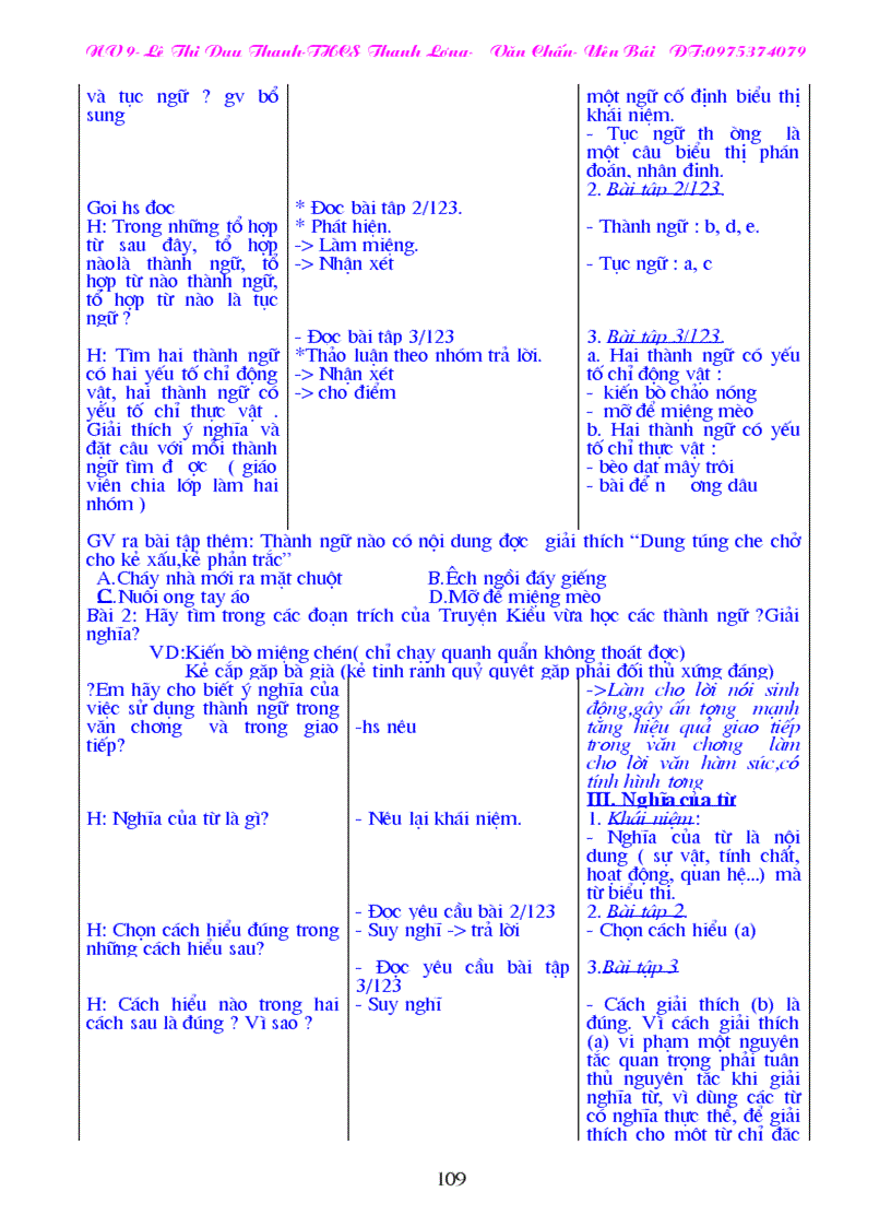 image for page GA NV 9 Kì I 3 cột có ảnh minh họa Thanh