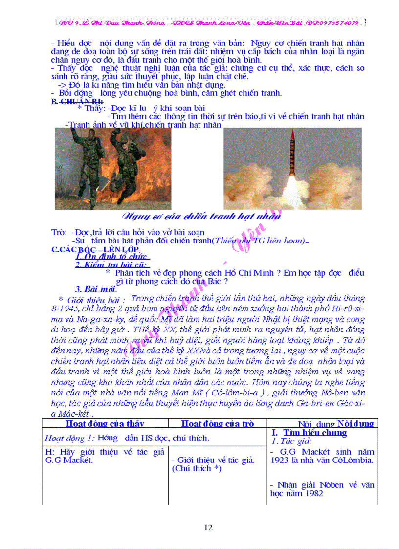 image for page GA NV 9 kì I 3 cột có ảnh minh họa của Duy Thanh