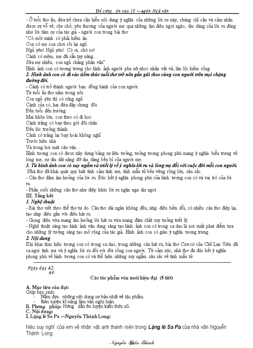 image for page GA ôn thi vào 10 môn ngữ văn