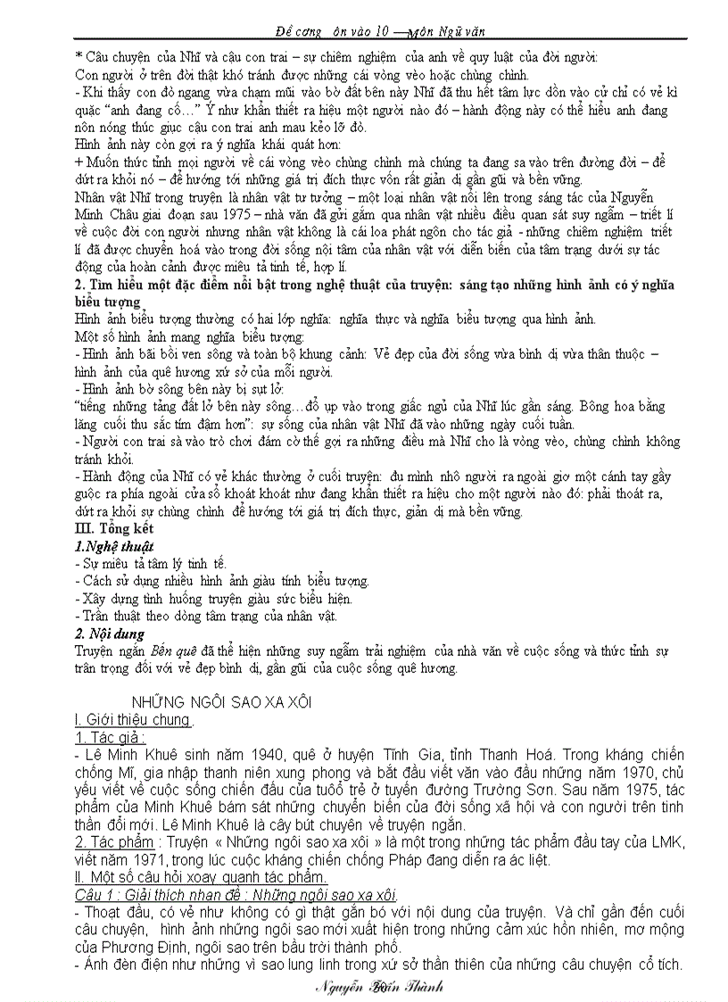 image for page GA ôn thi vào 10 môn ngữ văn