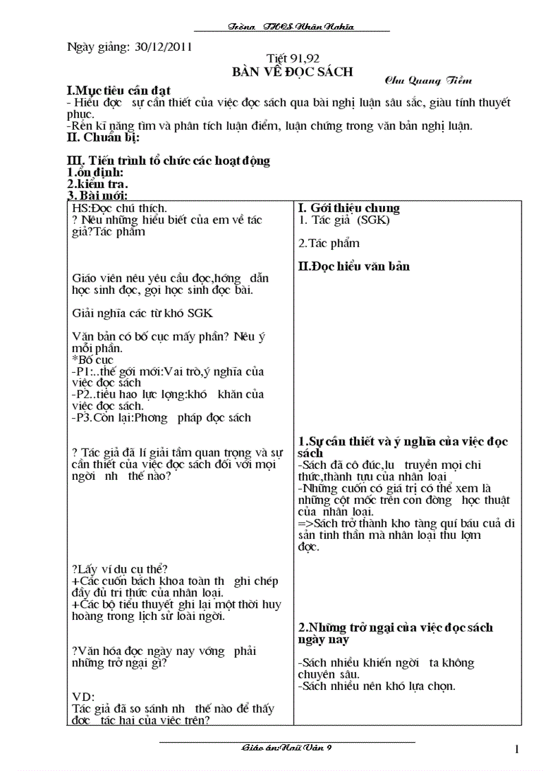 image for page Giao an Văn 9