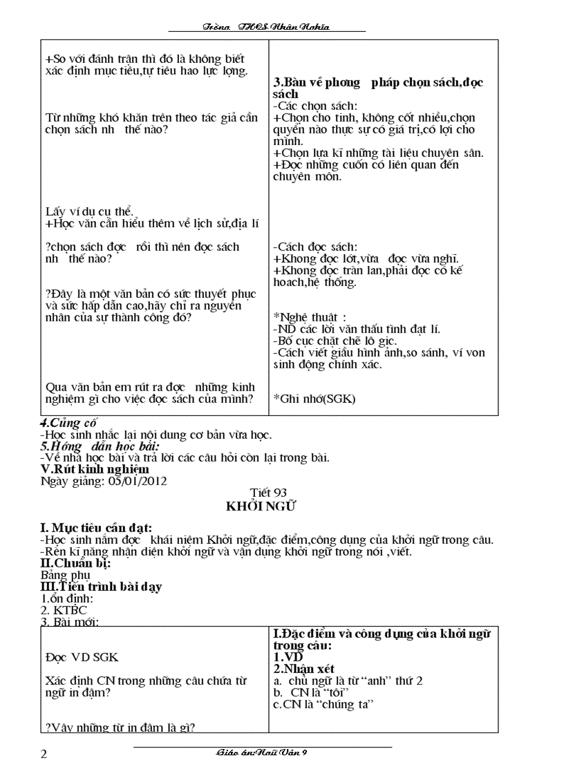 image for page Giao an Văn 9