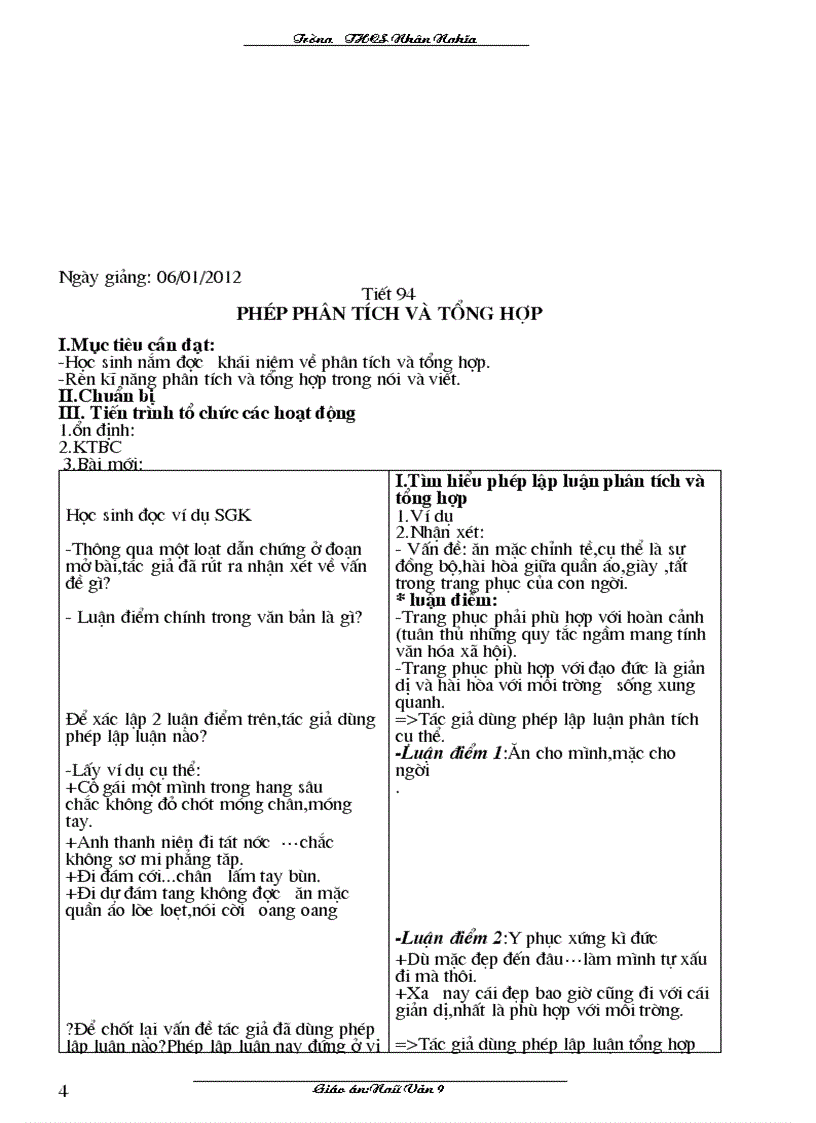 image for page Giao an Văn 9