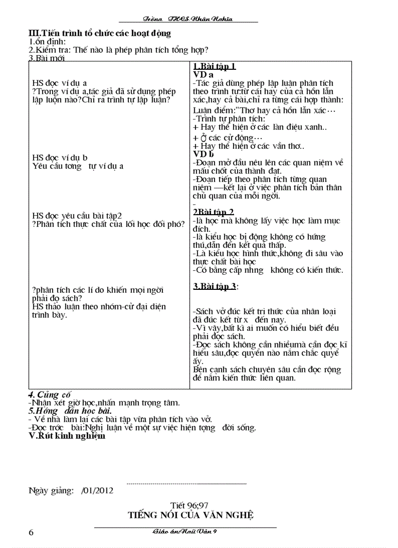 image for page Giao an Văn 9