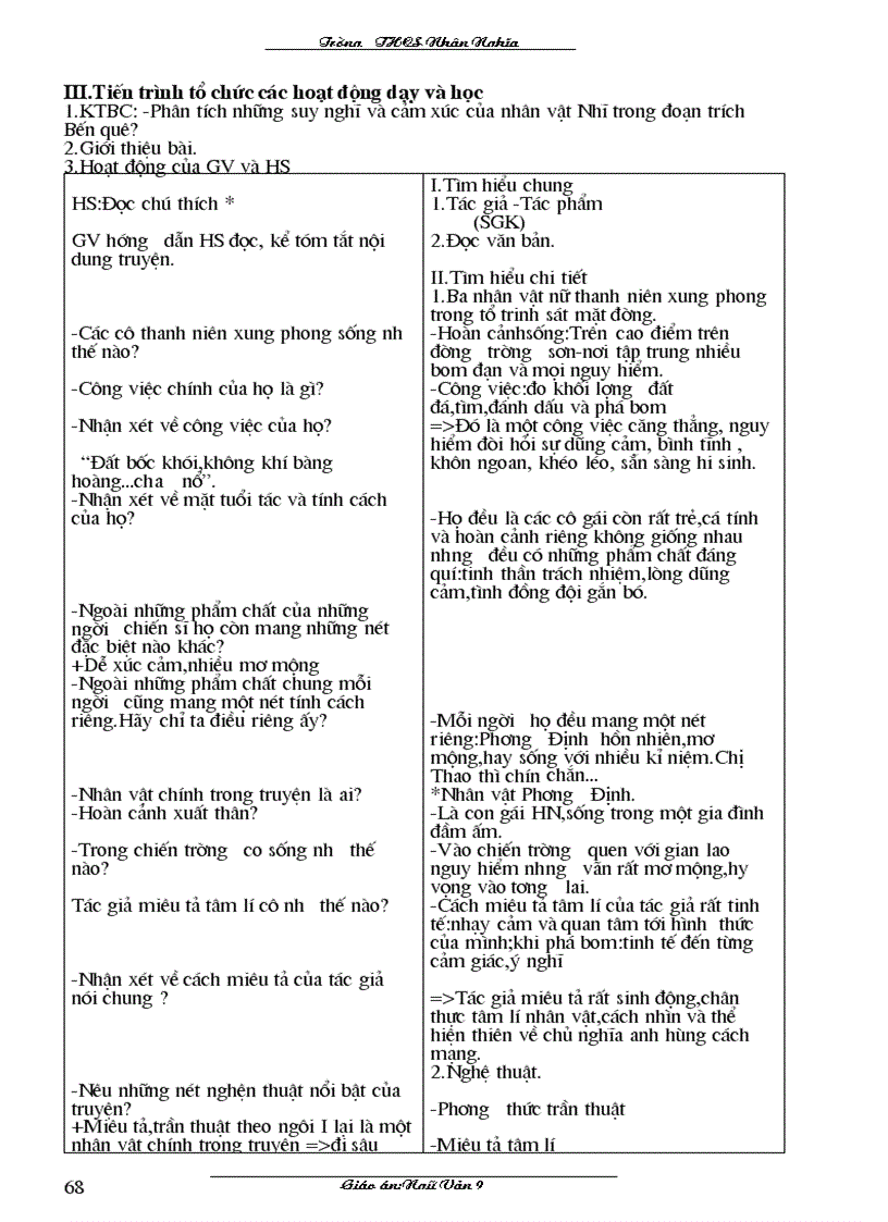 image for page Giao an Văn 9