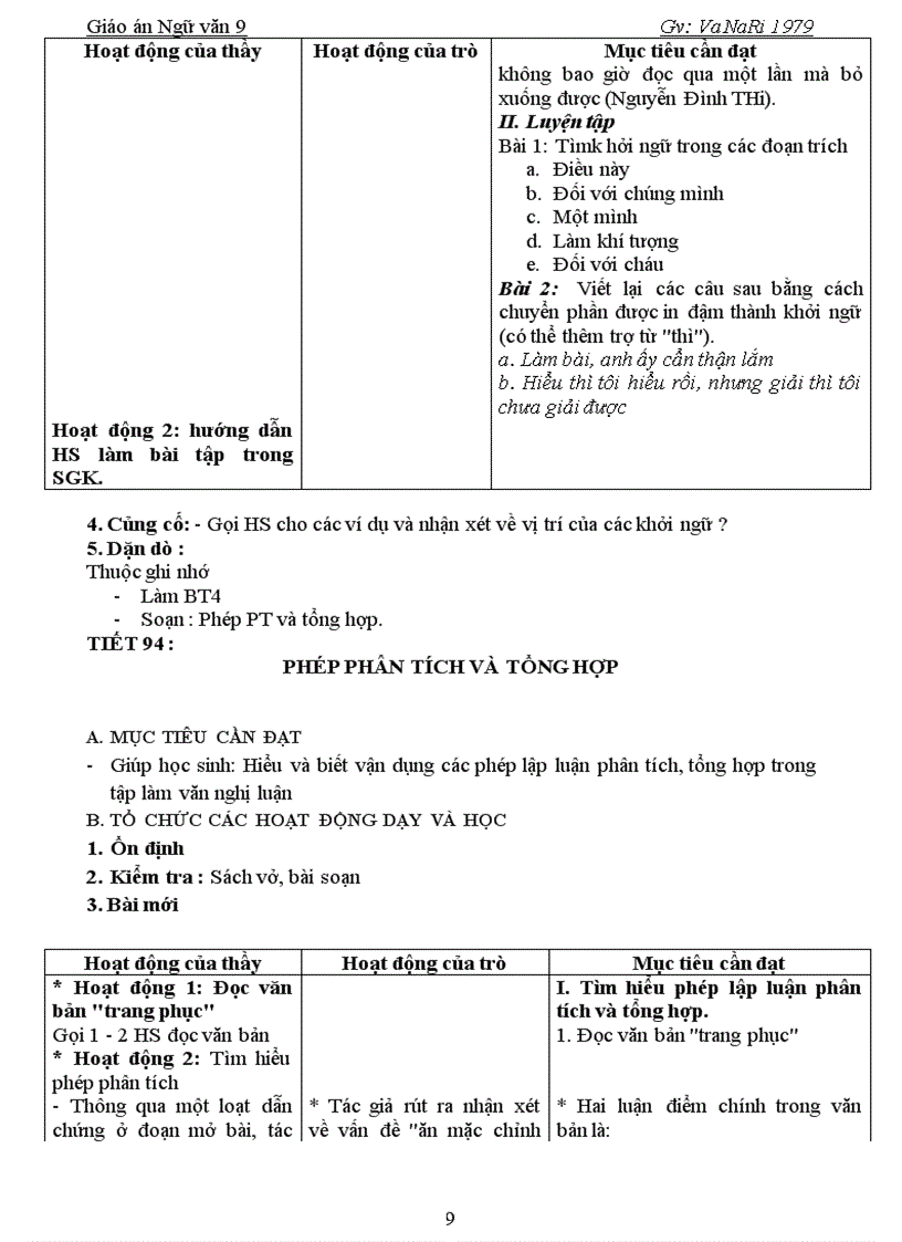 image for page Giao an 3 cot HKII