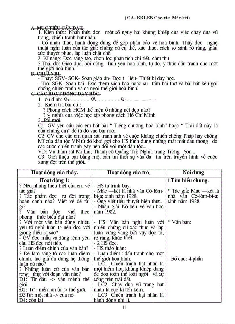 image for page Giao an 9 3cot