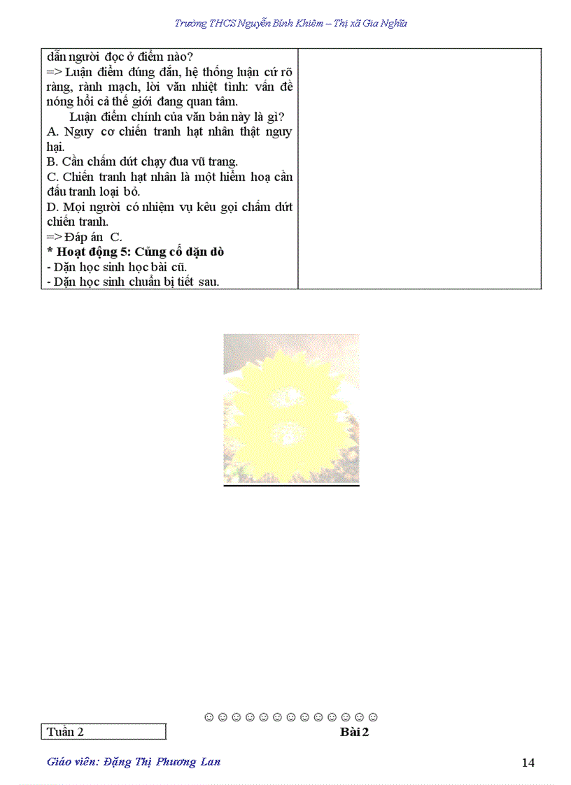 image for page Giáo án 9 sinh động tuần 1 đến tuần 6