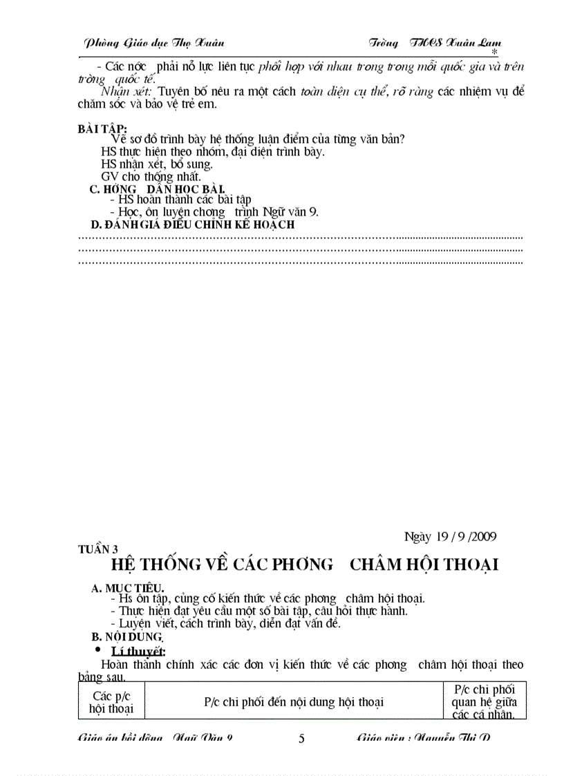 image for page Giáo án bồi dưỡng văn 9
