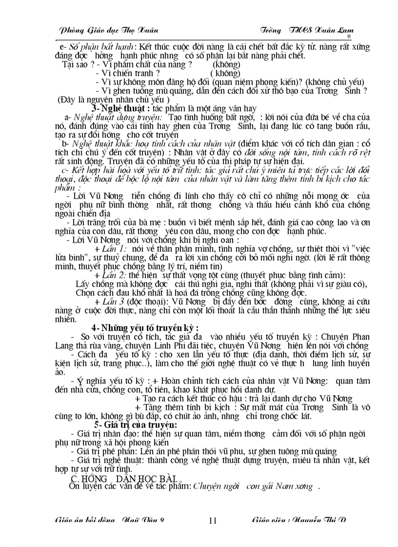 image for page Giáo án bồi dưỡng văn 9