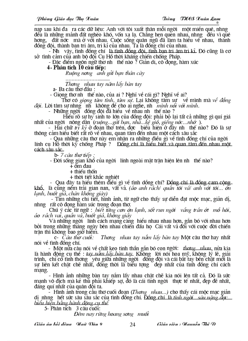 image for page Giáo án bồi dưỡng văn 9