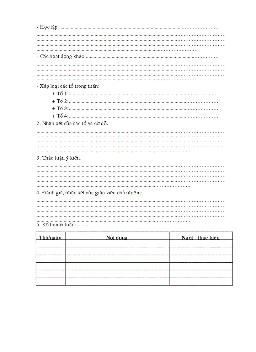 image for page Giáo án chủ nhiệm