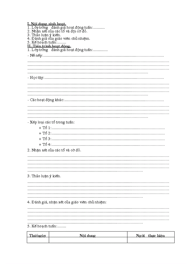 image for page Giáo án chủ nhiệm