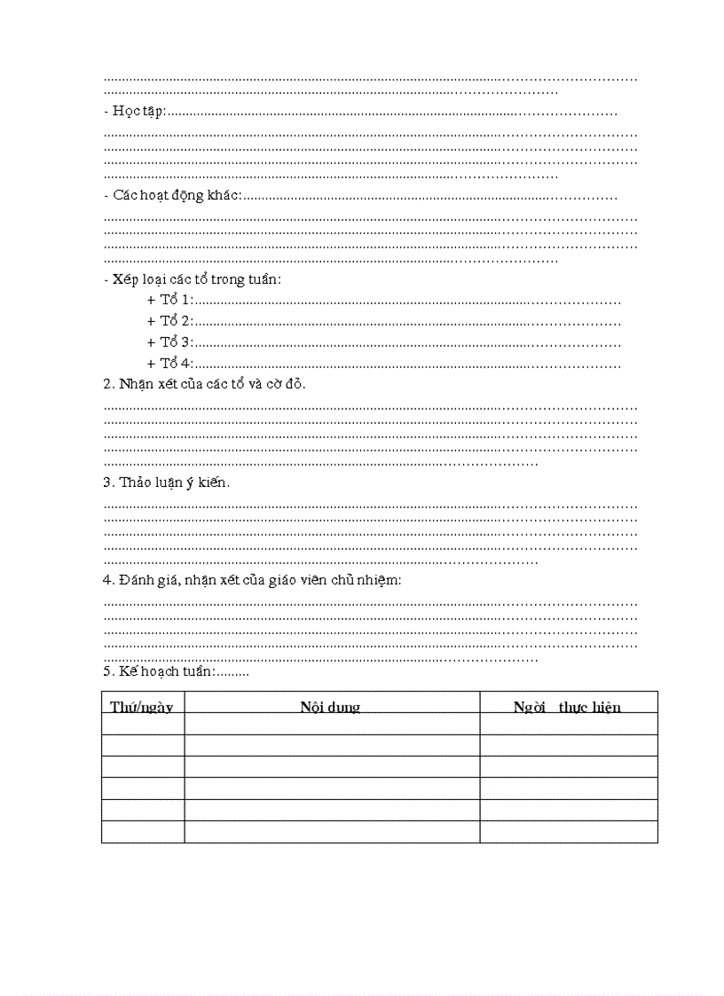 image for page Giáo án chủ nhiệm