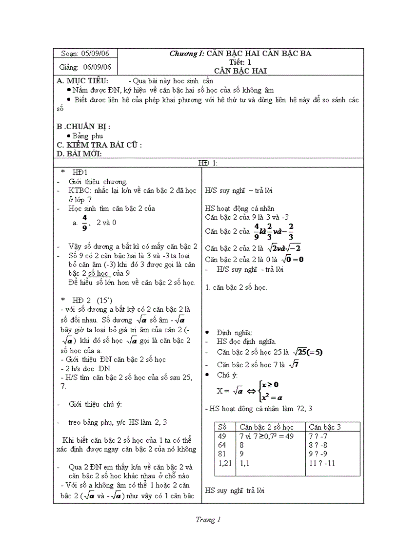 image for page Giao an dai 9 t1