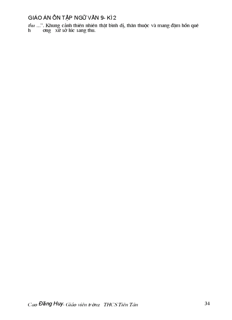 image for page Giáo án dạy thêm ngữ văn 9 kì 2
