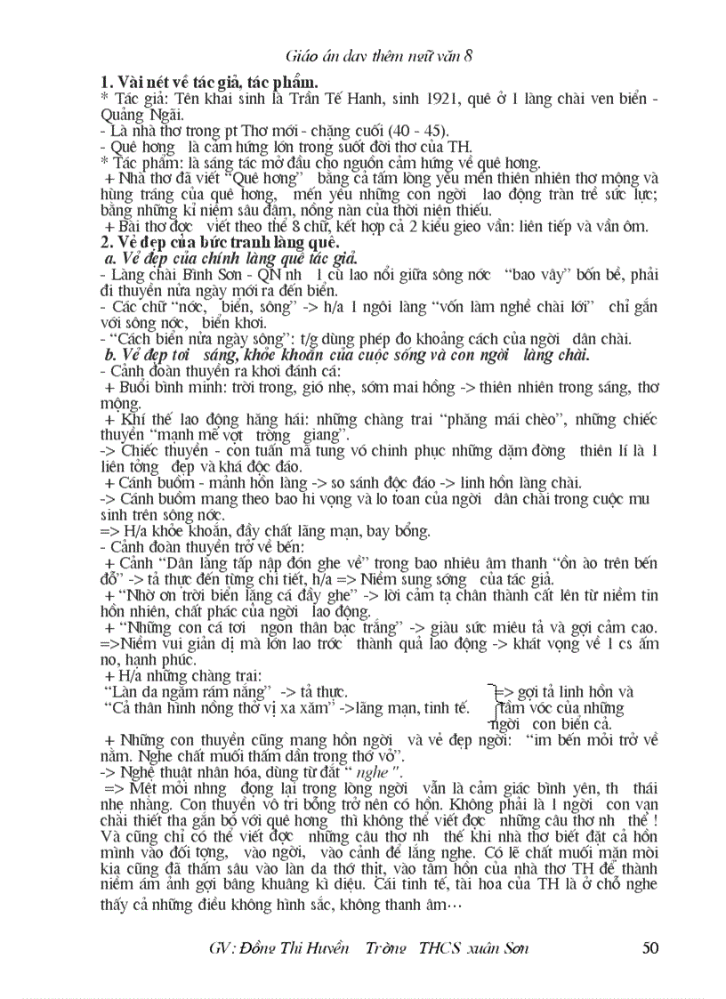 image for page Giao an day thêm văn 8