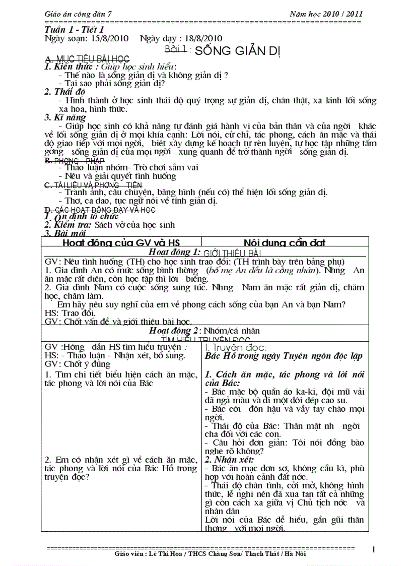 image for page Giáo án gdcd 7 chi tiết