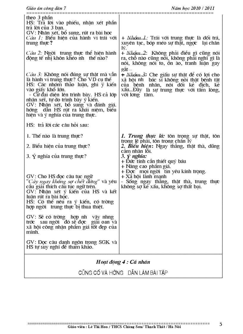 image for page Giáo án gdcd 7 chi tiết