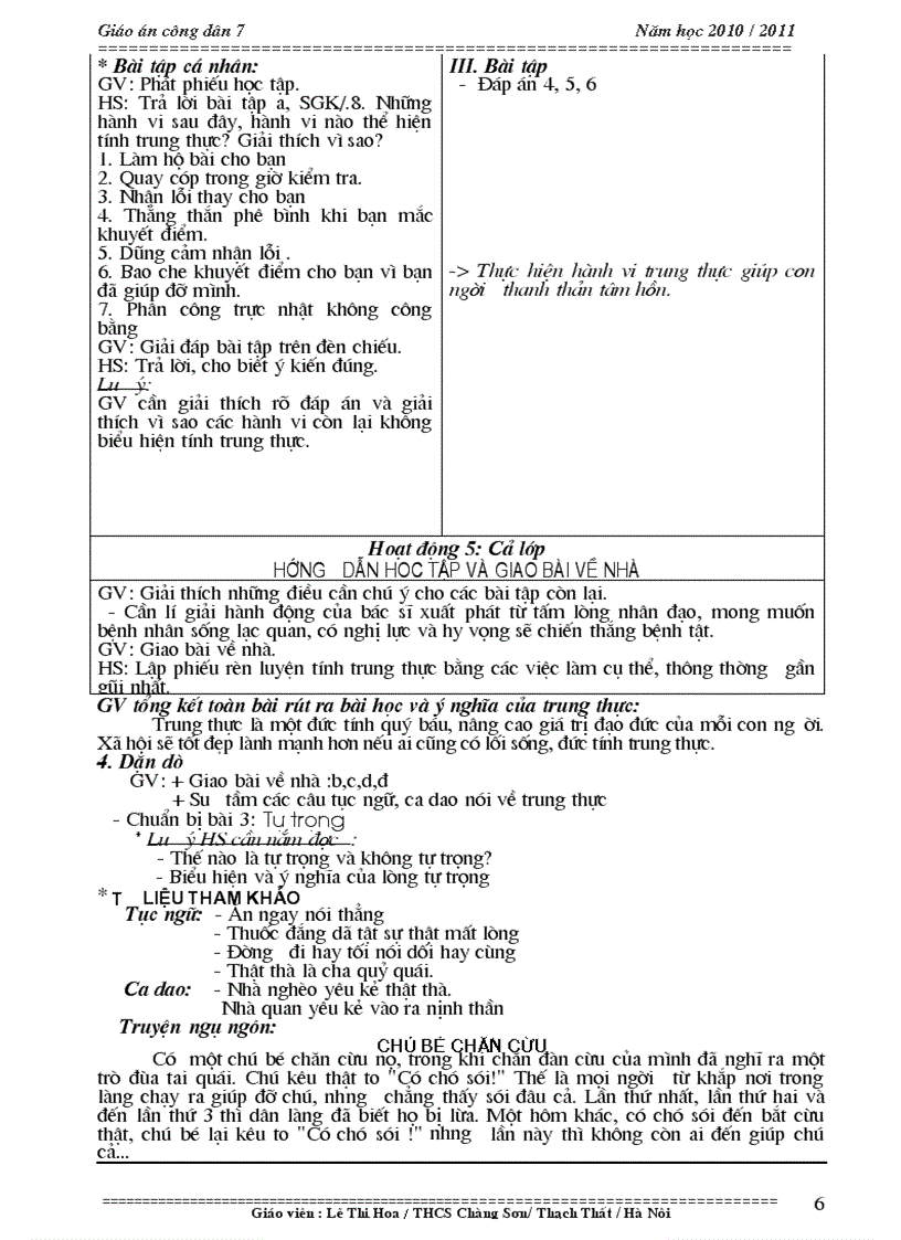 image for page Giáo án gdcd 7 chi tiết