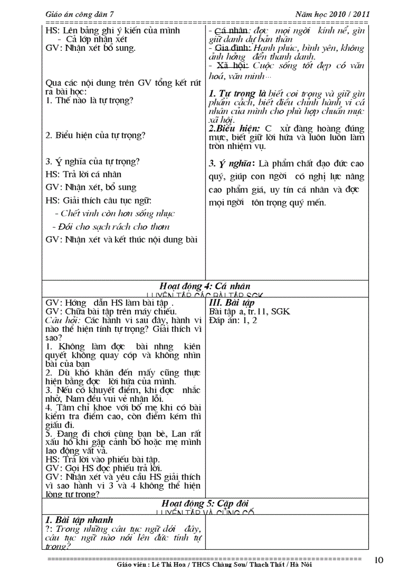 image for page Giáo án gdcd 7 chi tiết