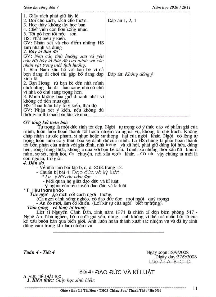 image for page Giáo án gdcd 7 chi tiết