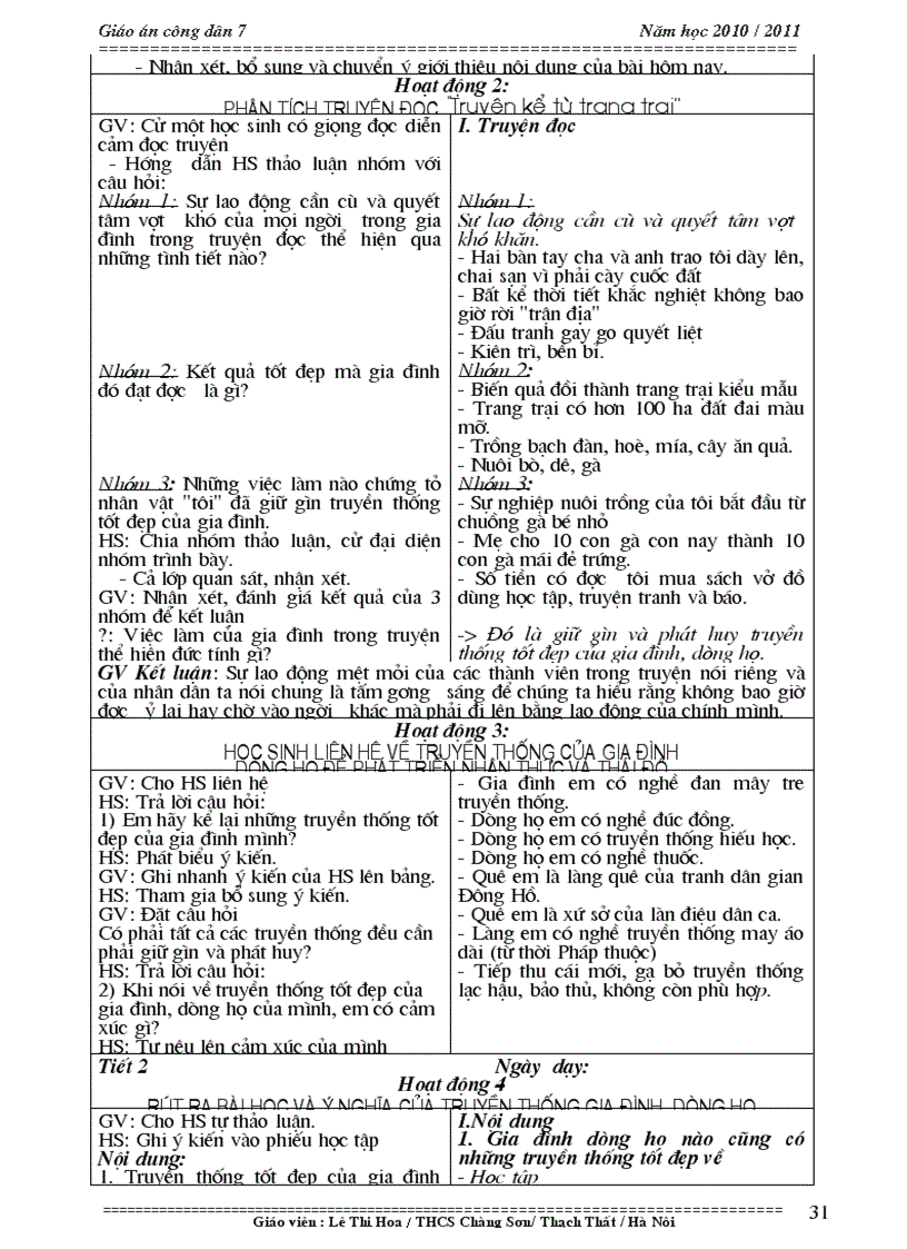 image for page Giáo án gdcd 7 chi tiết