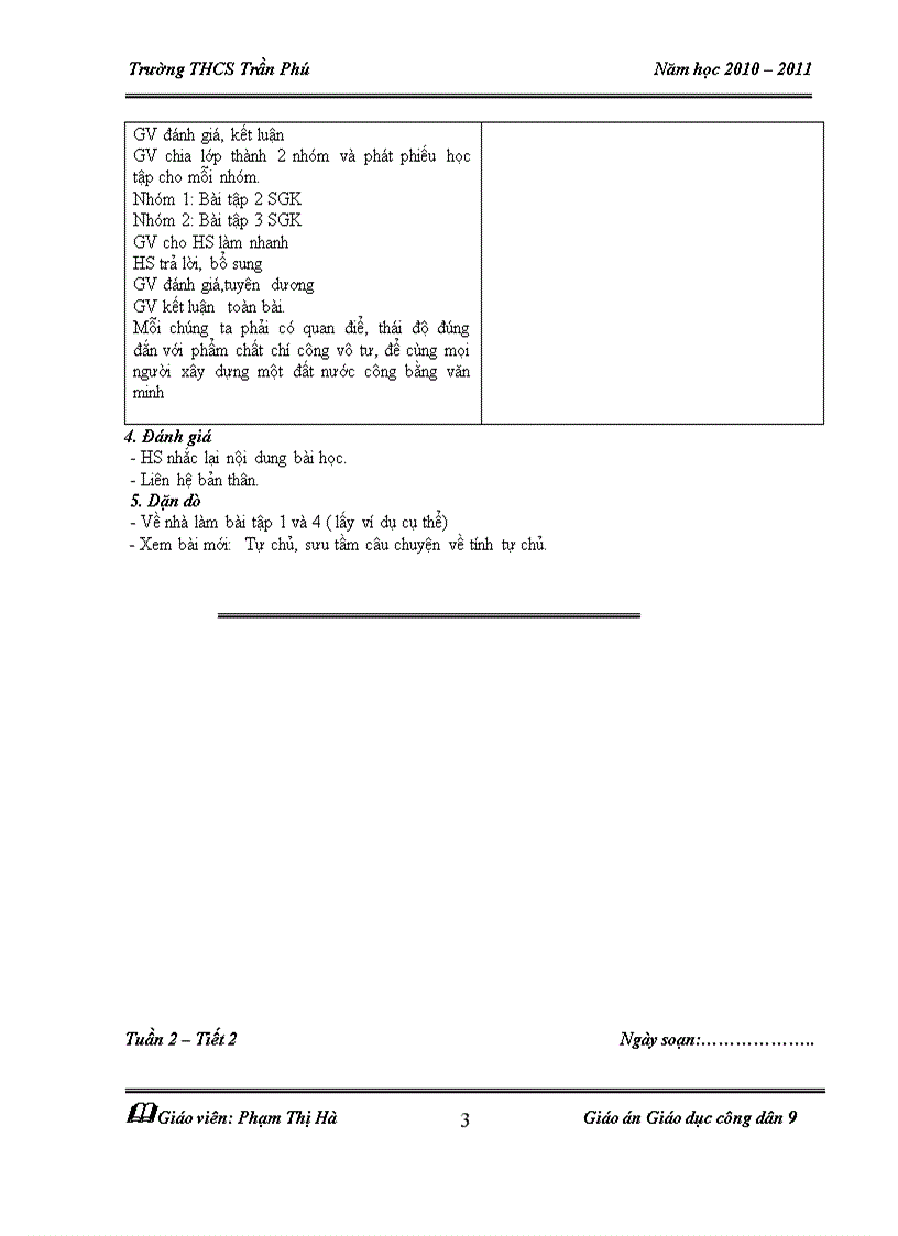 image for page Giáo án GDCD 9 5 bài