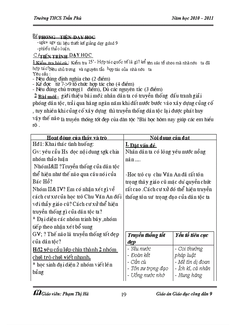 image for page Giáo án GDCD 9 5 bài