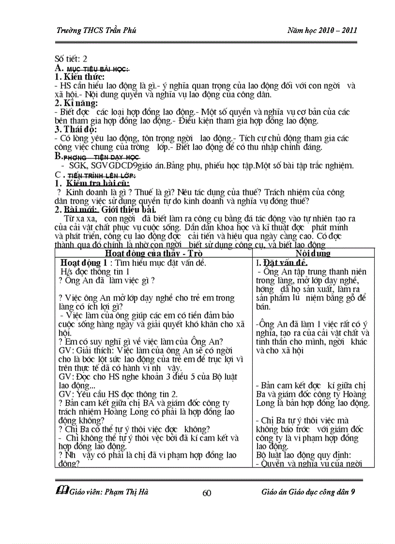 image for page Giáo án GDCD 9 5 bài