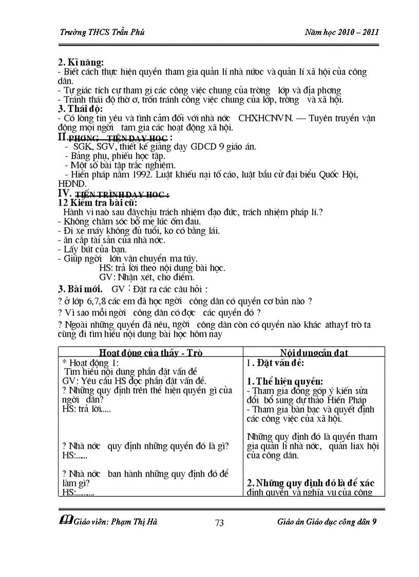 image for page Giáo án GDCD 9 5 bài