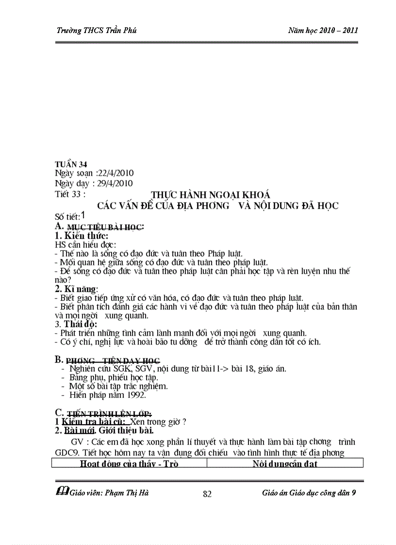 image for page Giáo án GDCD 9 5 bài