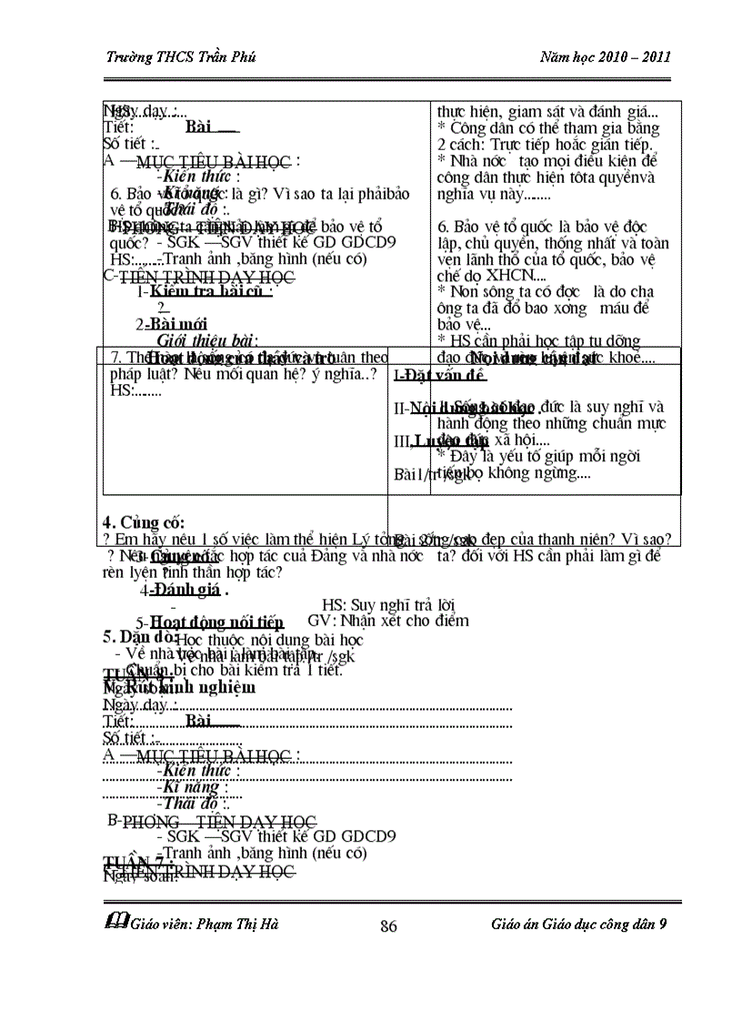 image for page Giáo án GDCD 9 5 bài