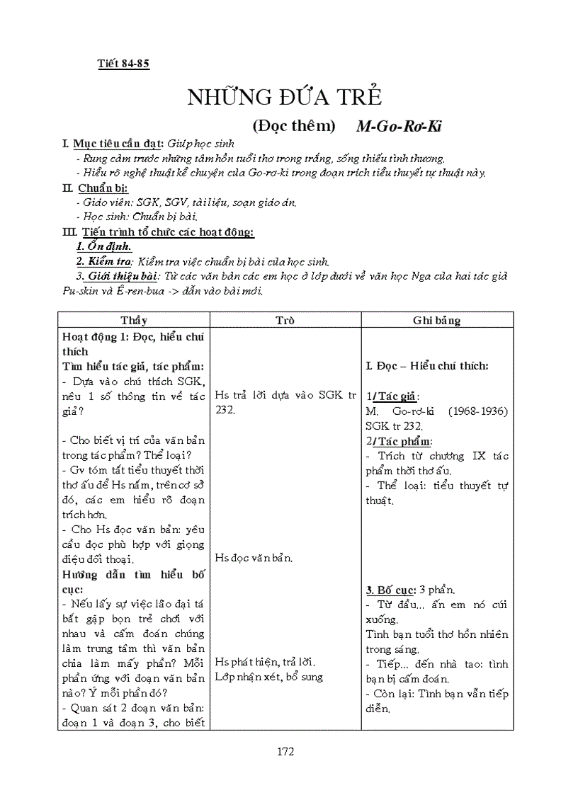 image for page Giáo án HK I Ngữ văn 9