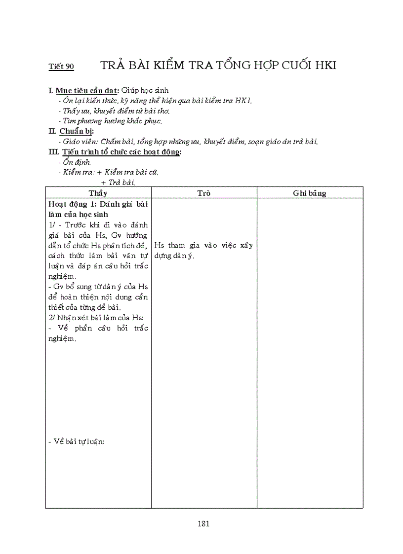 image for page Giáo án HK I Ngữ văn 9