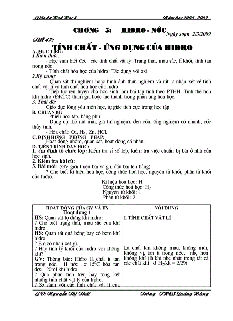 image for page Giao an hoa 8 tu tiet 47 den 54