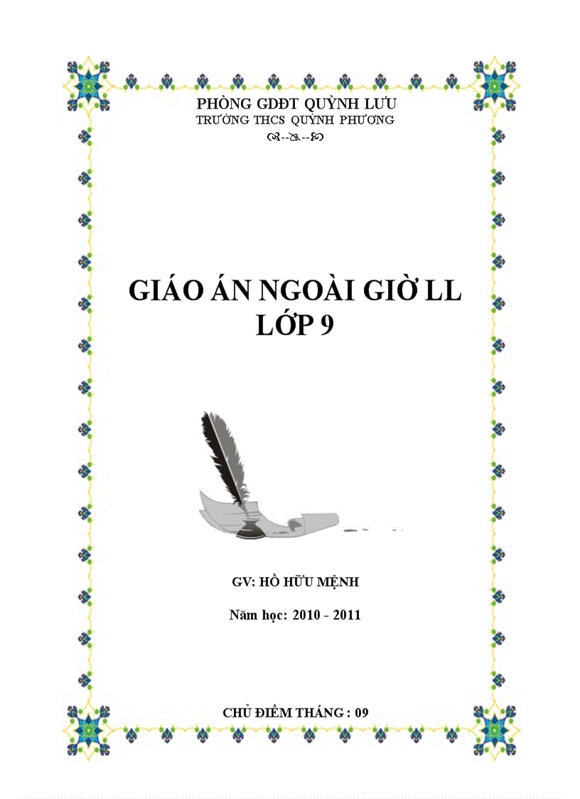 image for page Giáo án Hoạt động NGLL9