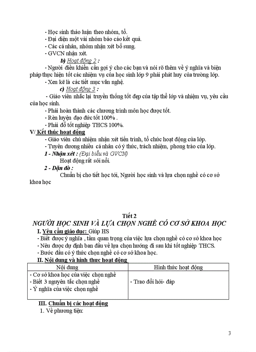 image for page Giáo án Hoạt động NGLL9