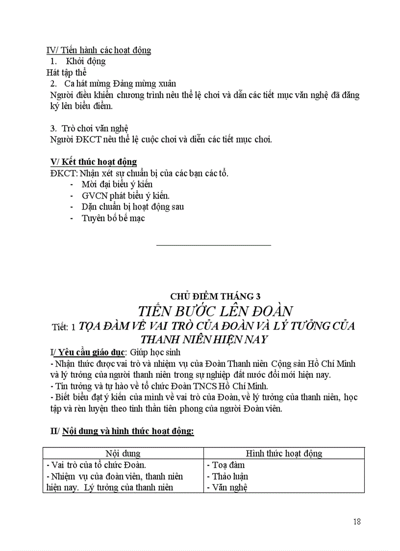 image for page Giáo án Hoạt động NGLL9