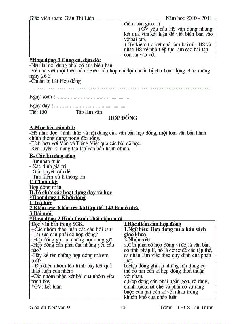 image for page Giao an lop 9 Ki II CKT KNS