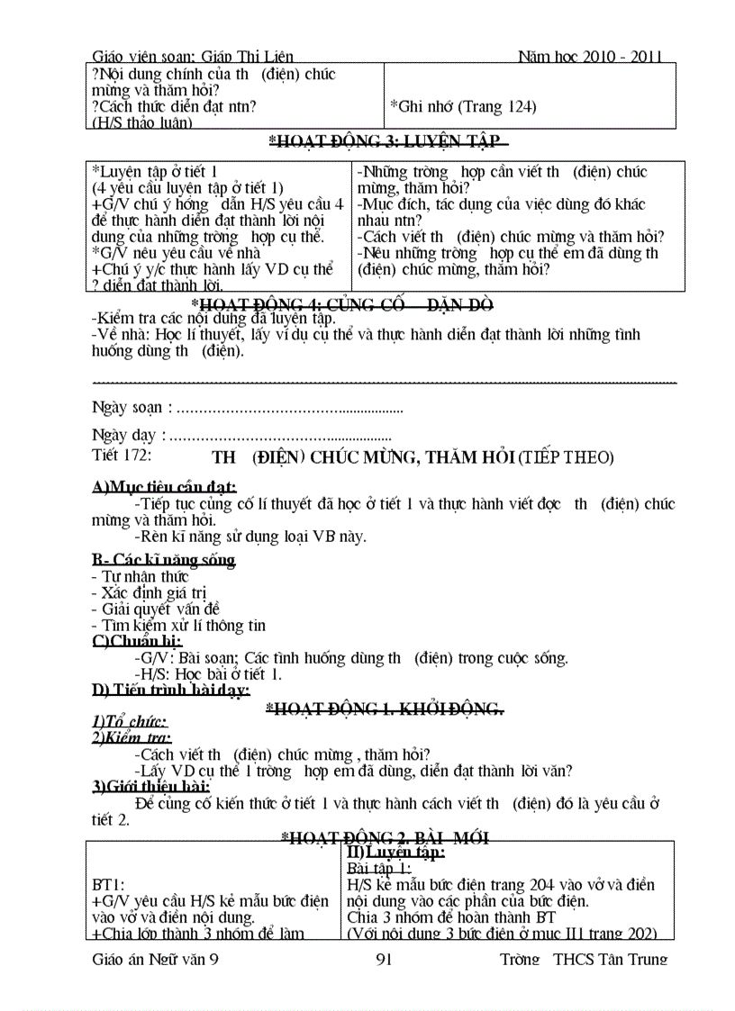 image for page Giao an lop 9 Ki II CKT KNS