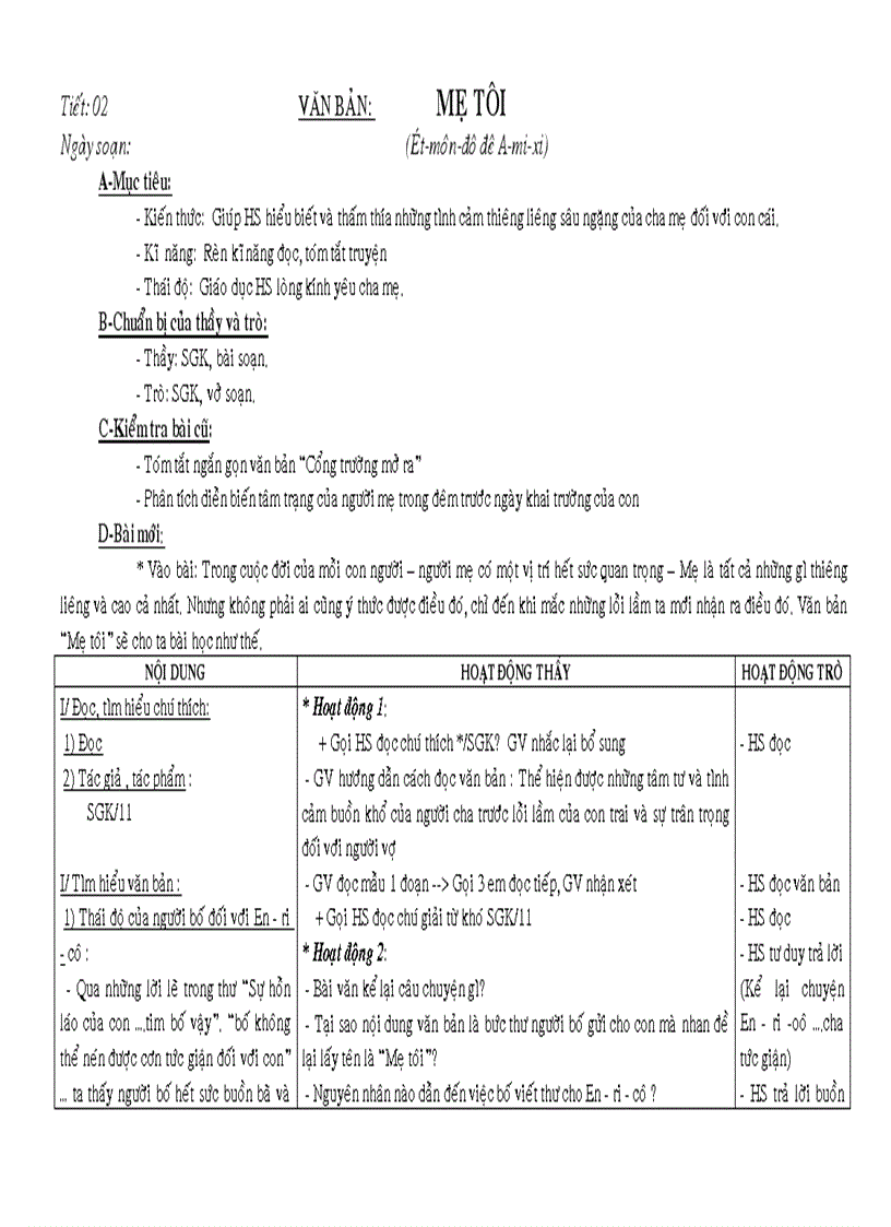 image for page Giáo án ngữ năm 7 HK I HOT 3 cột